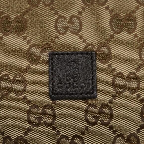 GUCCI GG Canvas Web Sherry Line Hand Bag Beige Silver - Picture 14 of 16